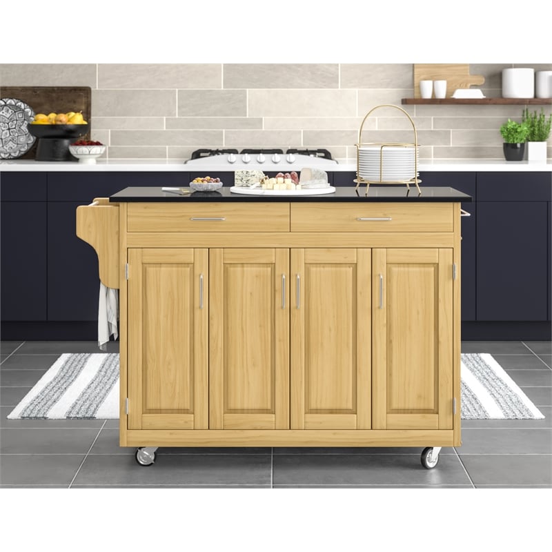 Homestyles Create-a-Cart Wood Rolling Kitchen Cart in Brown
