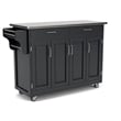 Homestyles Create-a-Cart Wood Kitchen Cart in Black