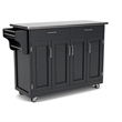 Homestyles Create-a-Cart Wood Kitchen Cart in Black
