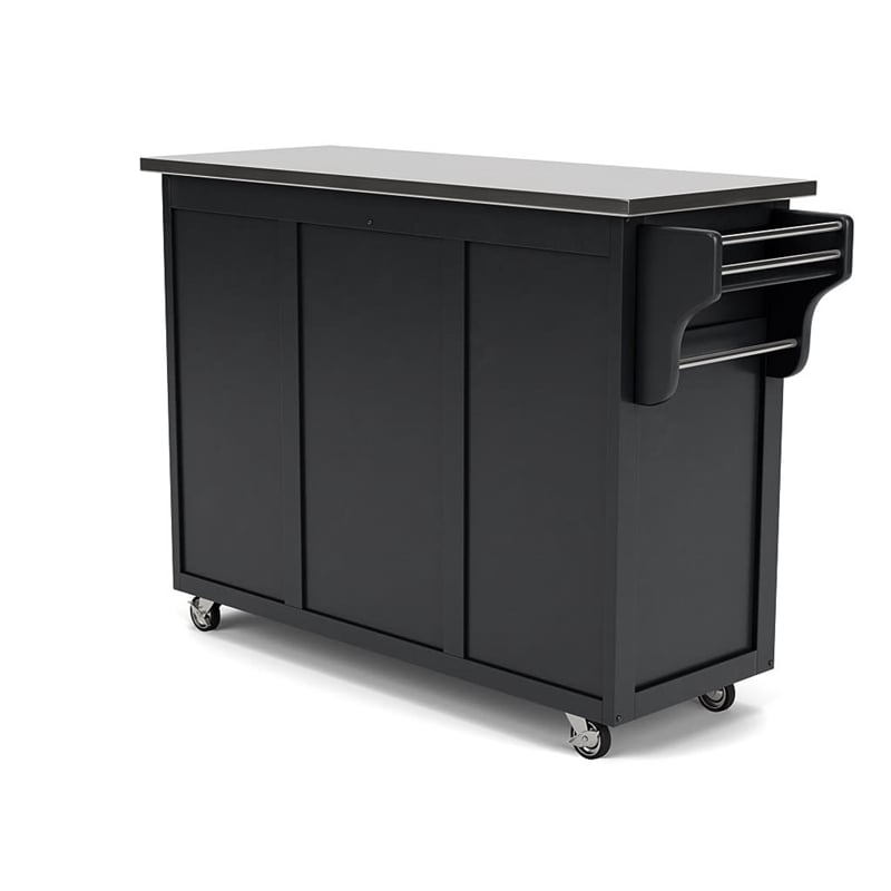 Homestyles Create-a-Cart Wood Kitchen Cart in Black