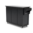 Homestyles Create-a-Cart Wood Kitchen Cart in Black