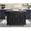 Homestyles Create-a-Cart Wood Kitchen Cart in Black