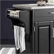 Homestyles Create-a-Cart Wood Kitchen Cart in Black