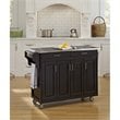 Homestyles Create-a-Cart Wood Kitchen Cart in Black