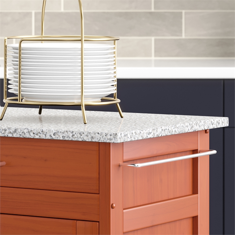 Homestyles Create-a-Cart Wood Rolling Kitchen Cart in Brown