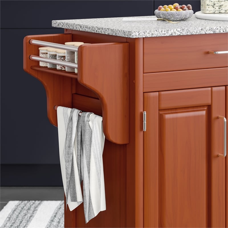 Homestyles Create-a-Cart Wood Rolling Kitchen Cart in Brown