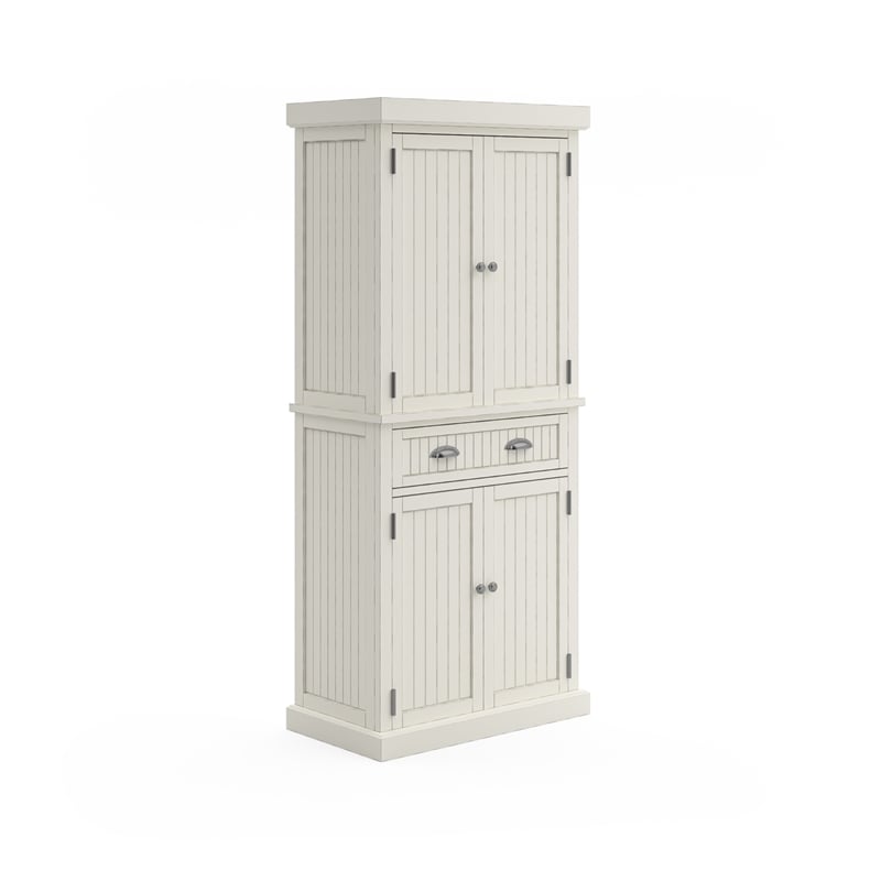 Pantry in Distressed White Finish - 5022-69