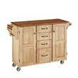 Homestyles Create-a-Cart Wood Rolling Kitchen Cart in Brown