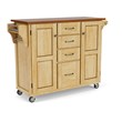 Homestyles Create-a-Cart Wood Rolling Kitchen Cart in Brown