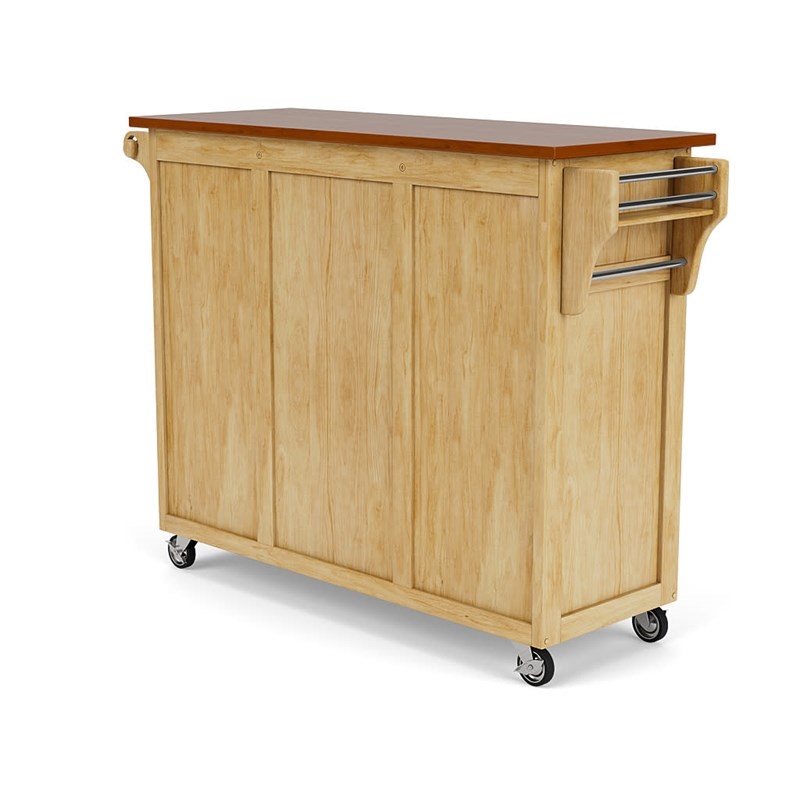 Homestyles Create-a-Cart Wood Rolling Kitchen Cart in Brown