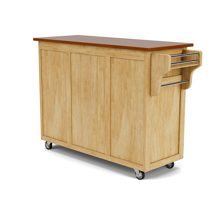 Homestyles Create-a-Cart in Natural Finish with Oak Top
