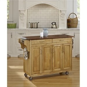 create-a-cart oak top kitchen cart (b)