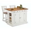 Homestyles Americana Wood Kitchen Island Set in Off White