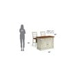 Homestyles Americana Wood Kitchen Island Set in Off White