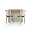 Homestyles Americana Wood Kitchen Island Set in Off White
