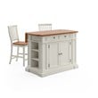 Homestyles Americana Wood Kitchen Island Set in Off White