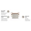 Homestyles Americana Wood Kitchen Island Set in Off White
