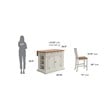 Homestyles Americana Wood Kitchen Island Set in Off White