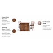 Homestyles Americana Wood Kitchen Island Set in Brown