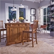 Homestyles Americana Wood Kitchen Island Set in Brown