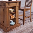 Homestyles Americana Wood Kitchen Island Set in Brown