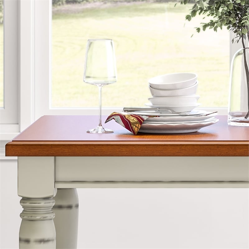 Homestyles Monarch Wood Dining Table in Off White | Cymax Business