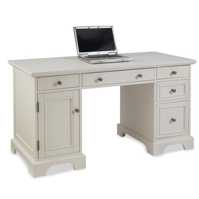 Home Styles Naples Pedestal Desk White Finish 5530 18 Home Styles Naples Pedestal Desk White