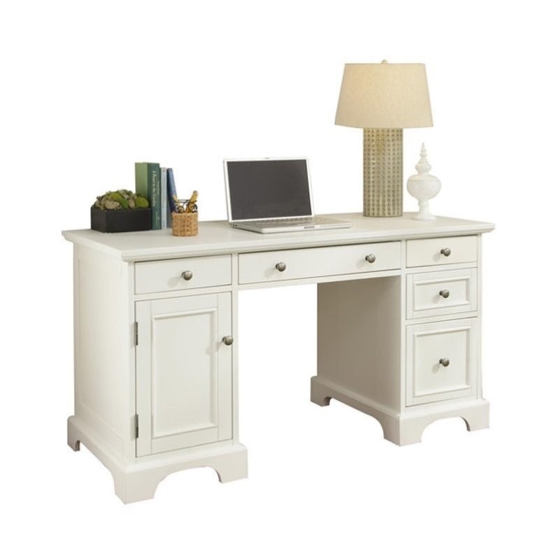 Pedestal Desk White Finish 5530 18 Pedestal Desk White Finish