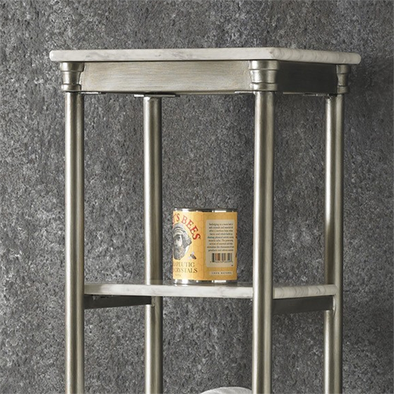 Homestyles Orleans Stainless Steel Six Tier Shelf in Gray