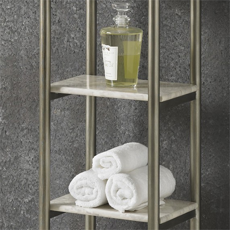 Homestyles Orleans Stainless Steel Six Tier Shelf in Gray