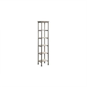 homestyles orleans stainless steel six tier shelf in gray