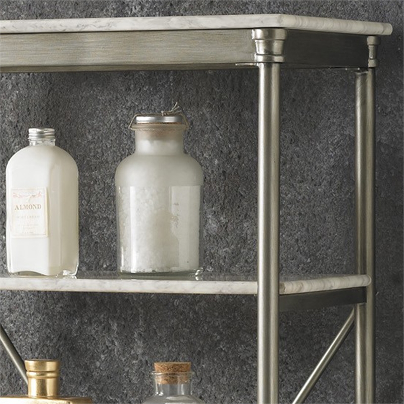 Homestyles Orleans Stainless Steel Six Tier Shelf in Gray