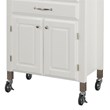 Homestyles Dolly Madison Wood Rolling Kitchen Cart in Off White