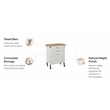 Homestyles Dolly Madison Wood Rolling Kitchen Cart in Off White