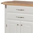 Homestyles Dolly Madison Wood Rolling Kitchen Cart in Off White