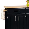 Homestyles Dolly Madison Wood Rolling Kitchen Cart in Black