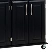 Homestyles Dolly Madison Wood Rolling Kitchen Cart in Black