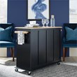Homestyles Dolly Madison Wood Rolling Kitchen Cart in Black