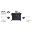 Homestyles Dolly Madison Wood Rolling Kitchen Cart in Black