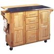 Homestyles General Line Wood Kitchen Cart in Brown