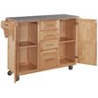 Homestyles General Line Wood Kitchen Cart in Brown