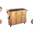 Homestyles General Line Wood Kitchen Cart in Brown