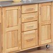 Homestyles General Line Wood Kitchen Cart in Brown