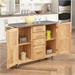 Homestyles General Line Wood Kitchen Cart in Brown