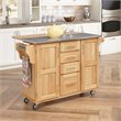 Homestyles General Line Wood Kitchen Cart in Brown