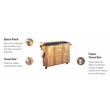 Homestyles General Line Wood Kitchen Cart in Brown
