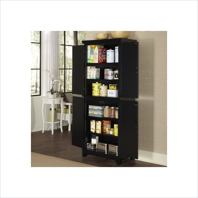 Home Styles Arts and Crafts Pantry in Black - 5181-64