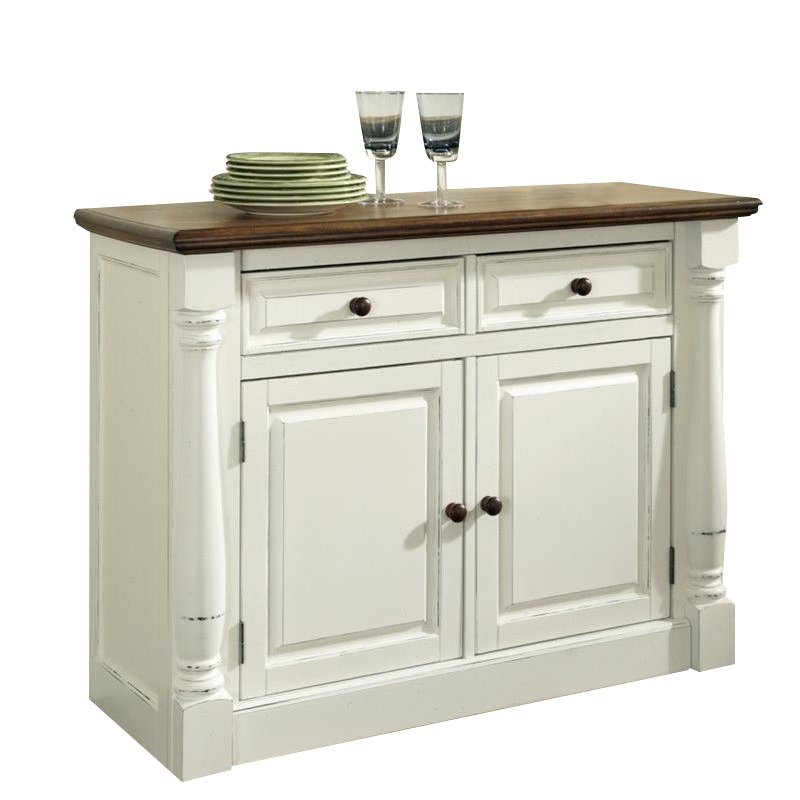 Home Styles Monarch Buffet in White and Oak Finish 502061