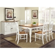 Homestyles Monarch Wood 7 Piece Dining Set in Off White
