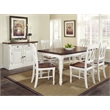 Homestyles Monarch Wood 7 Piece Dining Set in Off White
